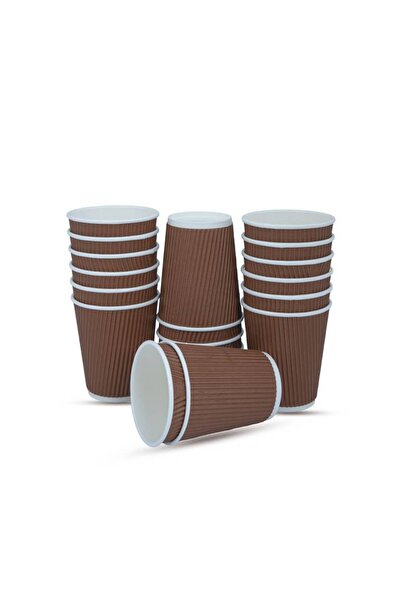 Zoom paper cups 8 oz double-walled hot and cold - Brown