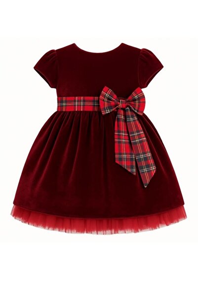 Petit Coral Velvet Merry Elbise