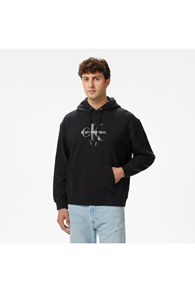 Calvin Klein Monologo Terry Erkek Siyah Sweatshirt