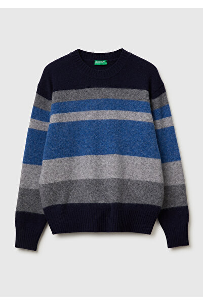 United Colors of Benetton Ανδρικό πουλόβερ με λαιμόκοψη αντίθεση χρωμάτων από...
