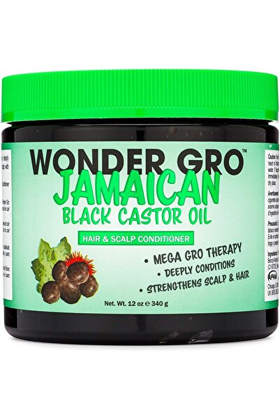 Wonder Gro بلسم للشعر وفروة الرأس بزيت الخروع الأسود الجامايكي، 12 أونصة