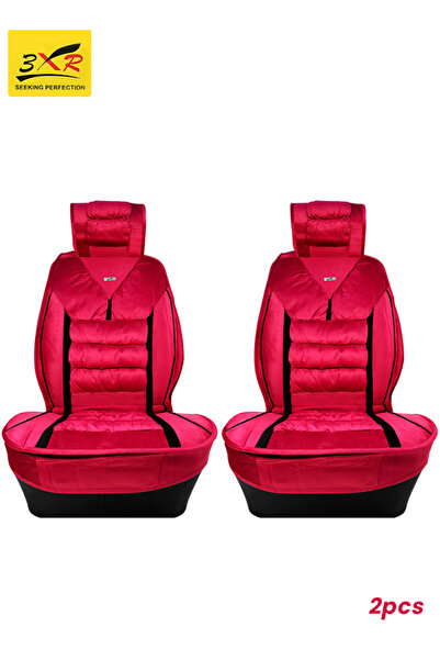 3XR Car Seat Cover Set 2 Pcs Front Seats Full Cushion Design Universal Fit for Cars SUVs