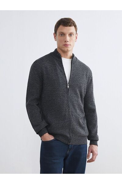 LC Waikiki LCWAIKIKI Classic Standard Fit Stand Collar Men's Knitwear Cardigan