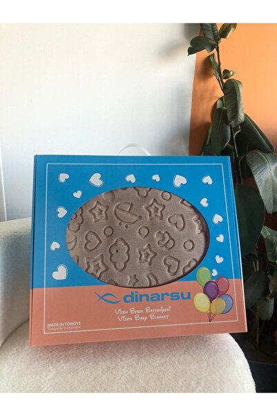 Bella Home Dinarsu Embossed Mink Baby Blanket - 100X120 cm - Moonlight with Original Box