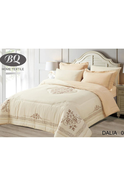 BQ Home Textile The bedspread set shown in the picture is a home textile set from the BQ Home Textile collection, named Dalia 04.