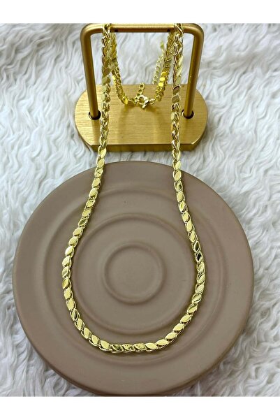 BY YASİN TOPÇU 💛 ✨   Gold Sequin Barley Chain Stylish Necklace (65cm) ✨ 💛