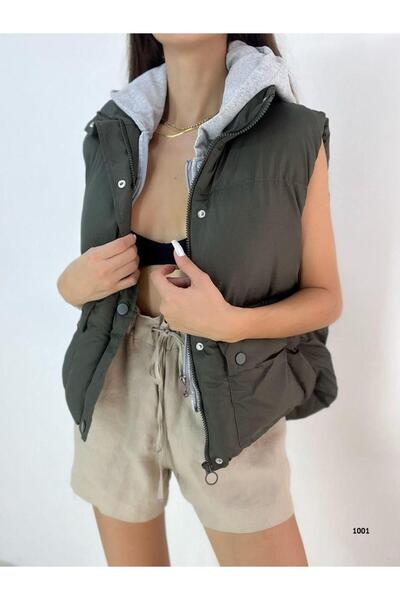 Modafeminen Inflatable Vest Coat 001 Khaki