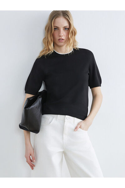 LC Waikiki Lcw Vision Black Crew Neck Women's Knitwear Sweater