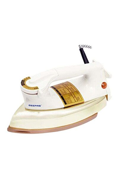 Geepas Heavy Weight Dry Iron GDI2750, 1000W, White/Gold, Teflon Sole Plate