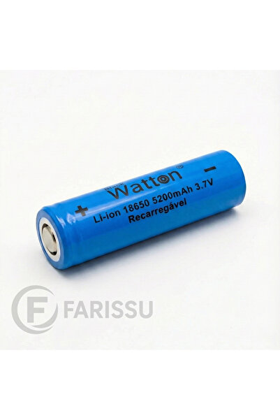 farissu Watton 18650 Li-ion Şarjlı Pil 5200mAh 3.7V – El Feneri, Kafa Feneri ...