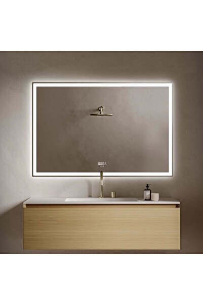 shark design Oglindă LED dreptunghiulară 120×80 cm, senzor de mișcare premium...