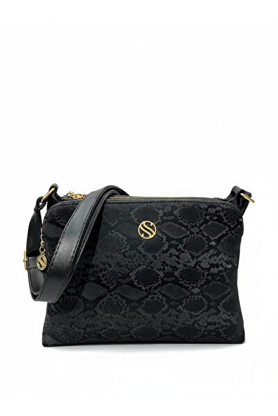 Sanmorris Women's Faux Leather Adjustable Cross Strap Shoulder Bag with 4 Compartments and Metal Zipper