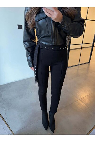 BB Bensu Buyruk DROP TAŞ İŞLEMELİ ÇELİK TAYT