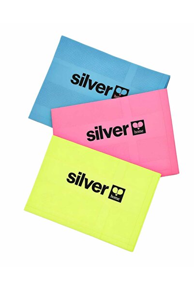 SİLVER HOME Microfiber Glass Cleaning Cloth Set of 3, Colored Soft Touch Cloth 42X68 Cm, Wet and Dry Use 200 Gsm