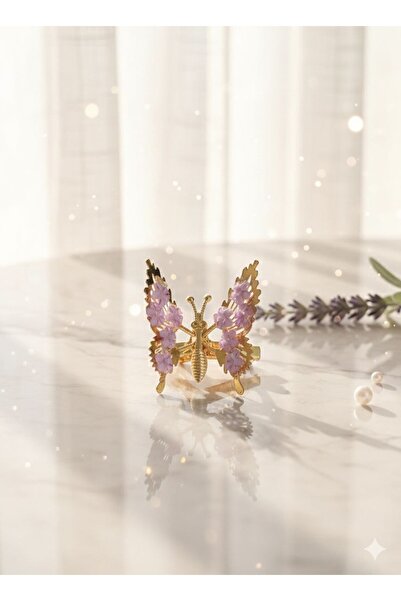 Shiklik Elegant Floral Hair Clip with Moving Butterfly Detail