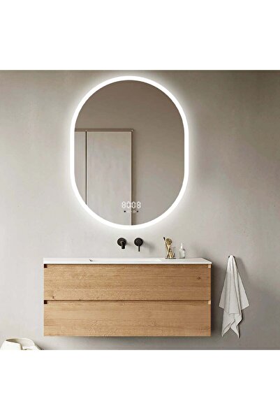 shark design Oglindă LED ovală 70×90 cm, senzor de mișcare premium – 3 moduri...