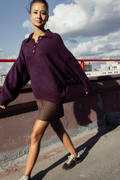 Nisan سترة تريكو بياقة بولو