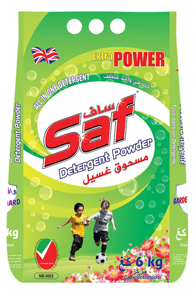 Saf مسحوق غسيل أخضر 6 كجم - قوة تنظيف فائقة مع رائحة منعشة