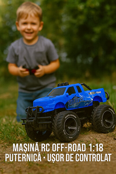 LEAN RC Off-road Car 1:18 Blue with Big Wheels