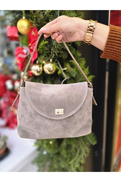 Kemo Bags حقيبة كتف نسائية من جلد الغزال الطبيعي