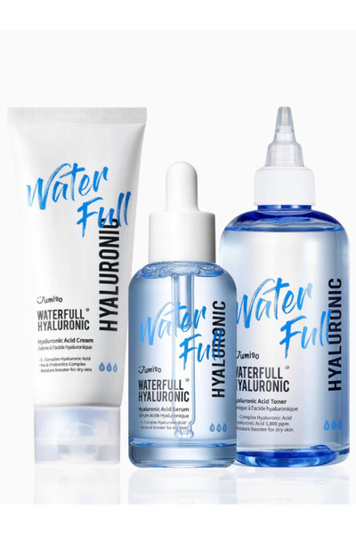 Jumiso Waterfull Hyaluronic Acid Toner, Serum & Size Up Cream Set for Deep Moisture & Barrier Repair