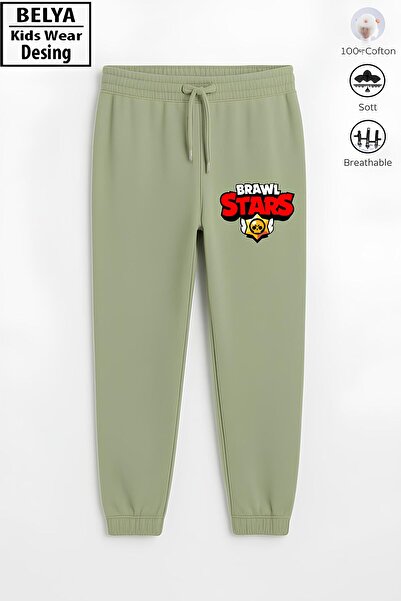 Belya Kids Wear Pantaloni de sport pentru copii, cu 3 fire, din bumbac, cu el...