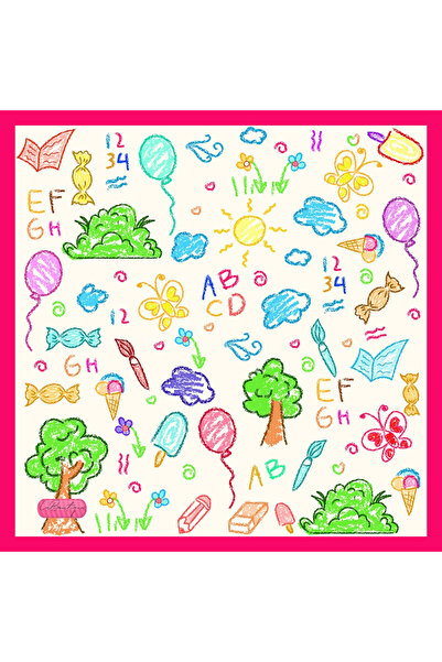 LA BOUTIQUE وشاح للأطفال-Ç07-70X70