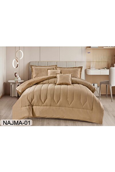 LUXURY Double bed set, star-shaped velvet winter fur, 230x250