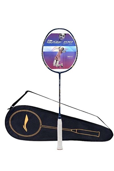 Li-Ning Blaze 100 78G Carbon Fibre Badminton Racket Strung with Free Full Cover (Navy/White/Gold)