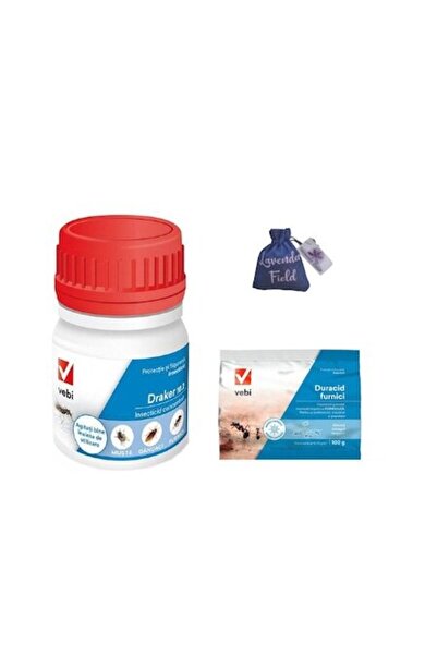 Vebi Insecticid Draker 50 ml + Granule Duracid pentru furnici 100 g + sac cu lavandă LF 10 g