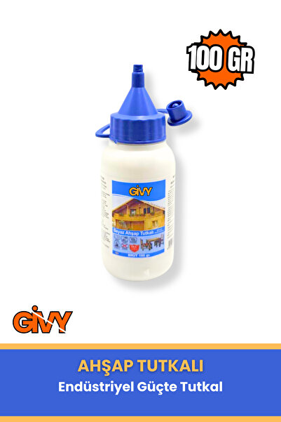 GİVY Beyaz Ahşap Tutkalı 100 gr | Güçlü Ağaç Tutkalı Yapıştırıcısı | PVAc Beyaz Tutkal