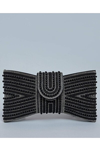 R&B حقيبة يد نسائية سوداء مزينة