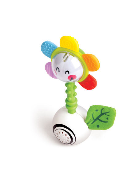 Hape Shake & Sparkle Flower Rattle- Infant toys- Educational- sustainable- multifunctional