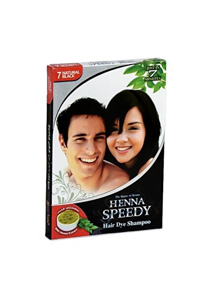 Henna Speedy شامبو صبغة شعر أسود طبيعي بخلاصة الحناء - في 7 دقائق فقط - 3 × 30 مل