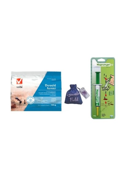 Vebi Set insecticid pentru furnici: granule Duracid 100 g + gel Magnum 5 g +s...