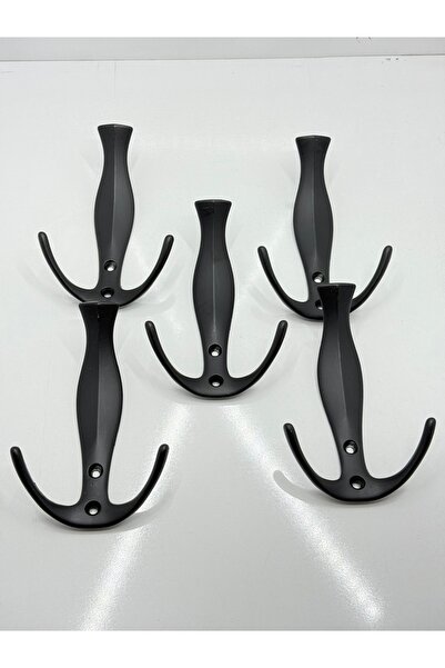 ERZURUMLUTEKNİK Yeniçeri Portmanto Vestiyer Duvar Dolap Elbise Askısı Siyah M...