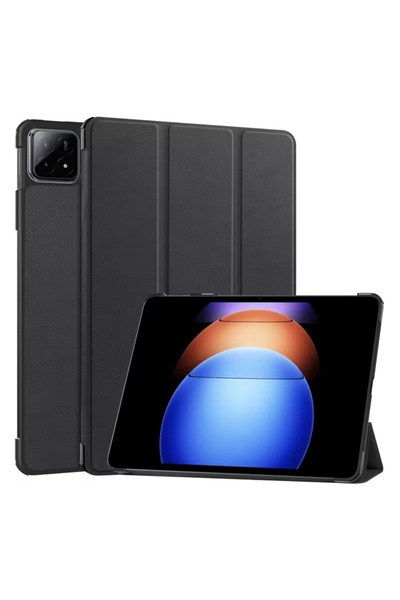 URBBKING غطاء ذكي ثلاثي الطي، غطاء حماية رفيع لجهاز Xiaomi Pad 6S Pro مقاس 12.4 بوصة، أسود