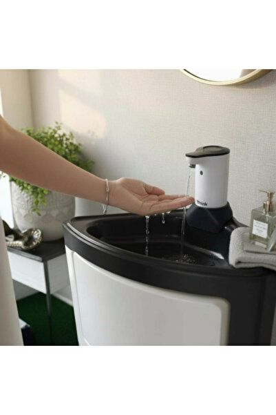 MOLDERİS Üçgen Eviye - Şarjlı Pompalı - Sifonlu - Sİyah Renk