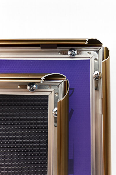 OfisDS A4 Bronz Alüminyum Çerçeve Gönye Köşe Aç Kapa Açılır Kapanır (21x30)