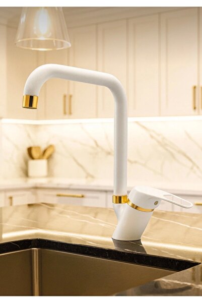 luxury faucet خلاط مطبخ من الذهب الأبيض