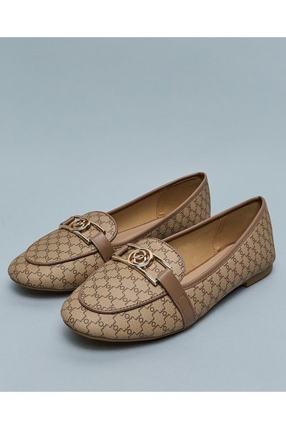 R&B Women'S Beige Patterned Loafers