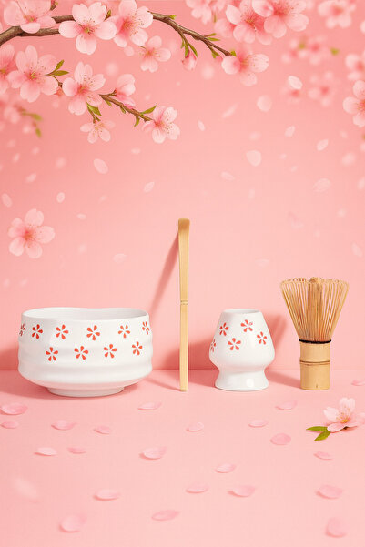 Squarecircle طقم ماتشا ياباني مكون من 4 قطع، طقم ماتشا سيراميك خشن مصنوع يدوي...