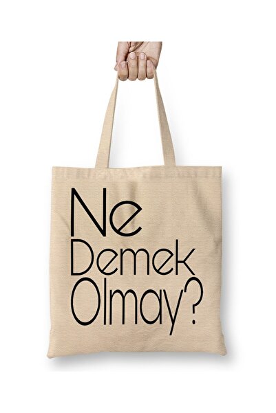 Toyaso حقيبة تسوق من القماش الأبيض ذات مقبض طويل من Ne Demek Olmay، حقيبة للشاطئ