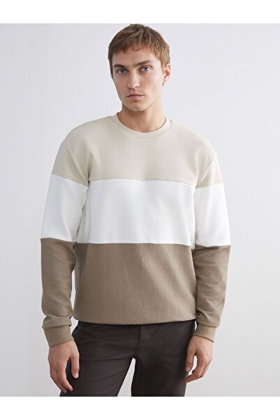 LC Waikiki Lcw Vision Crew Neck Color Block Men's Sweatshirt