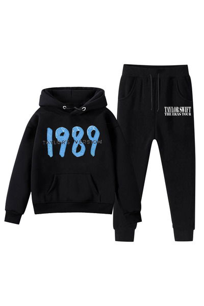 NO BRAND طقم سويت شيرت من الصوف من تايلور سويفت، جولة ذا إيراس، WY-269، أسود،...