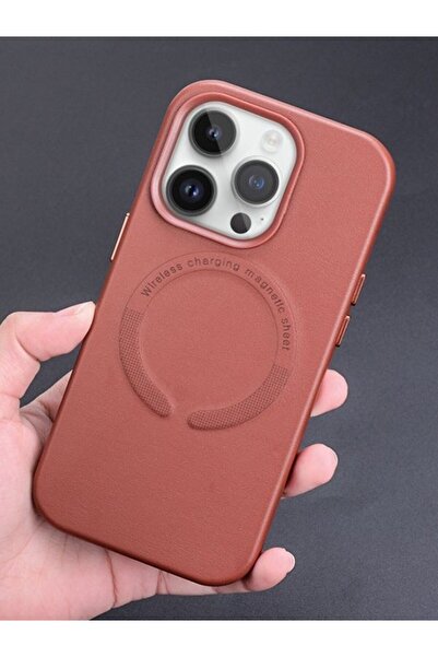 Aktech iPhone 12 Pro Max Compatible Leather Magsafe Case