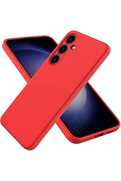 OEM Carcasă moale din catifea roșie compatibilă cu Samsung S24 Plus