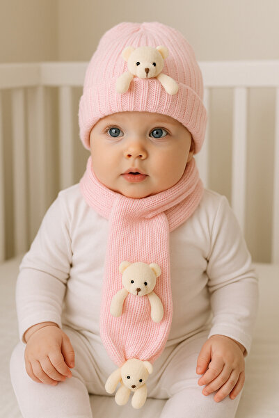 tinitins Knitwear Baby Boy Scarf Beanie Set of 2