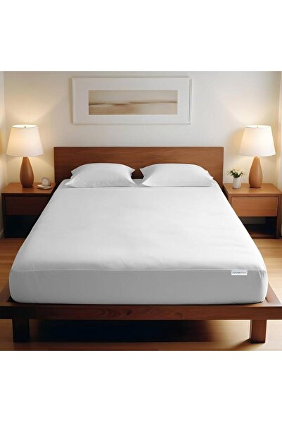 Generic Livenza Home Plain White 3 Pcs Set - 1 x Fitted Sheet 180 x 200 cm with 2 x Pillow Case; Size: King