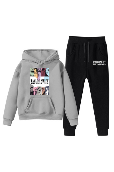NO BRAND طقم سويت شيرت من الصوف من تايلور سويفت، جولة ذا إيراس، WY-315، رمادي...